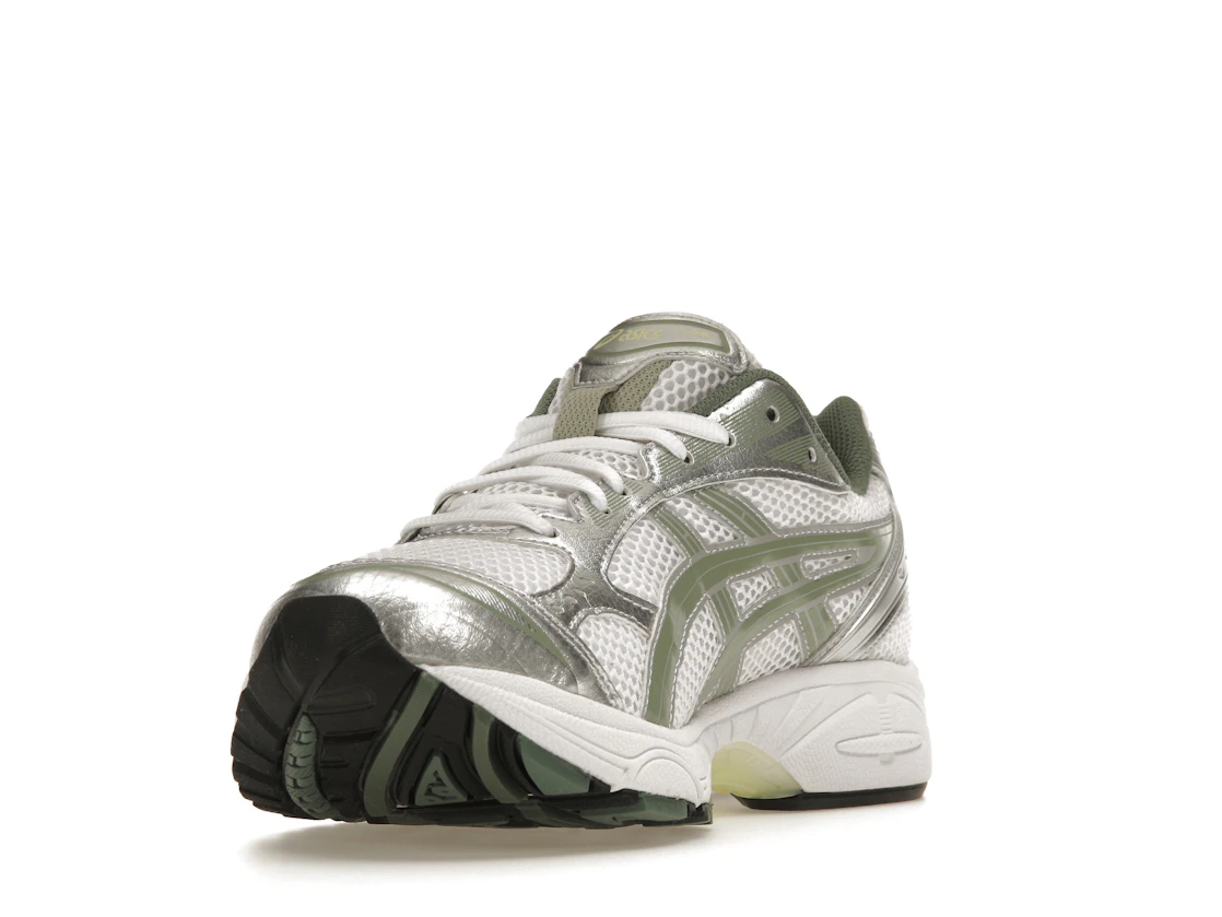 Vue 13 de ASICS Gel-Kayano 14 White Pure Silver Slate Grey Sage
