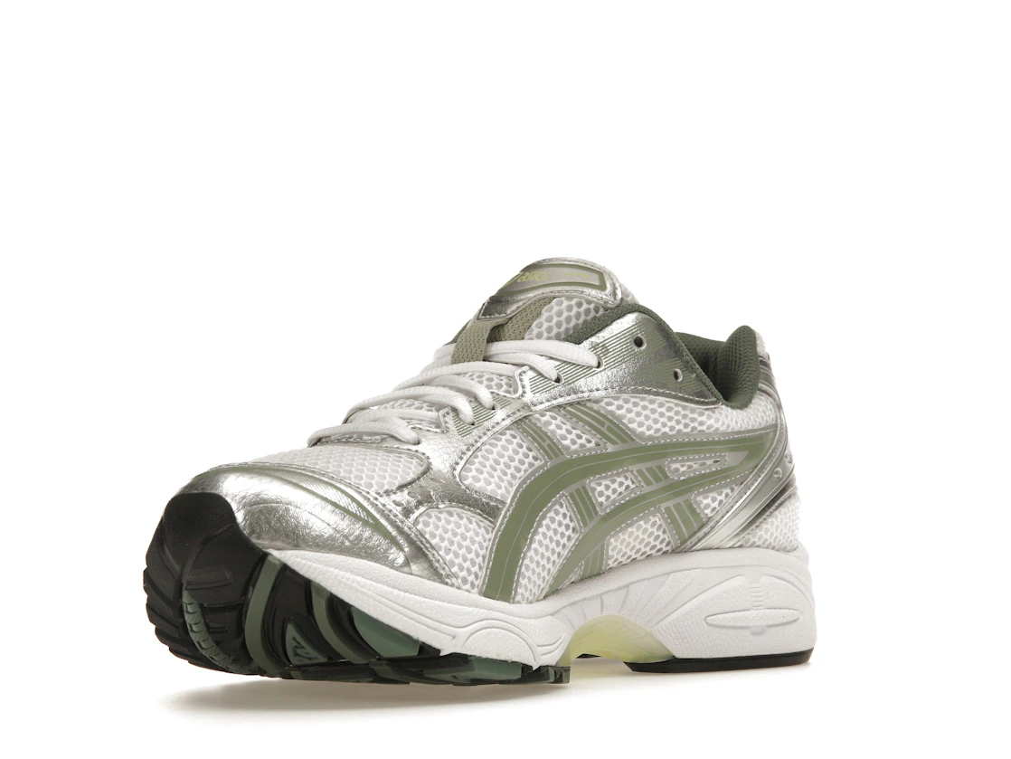 Vue 14 de ASICS Gel-Kayano 14 White Pure Silver Slate Grey Sage