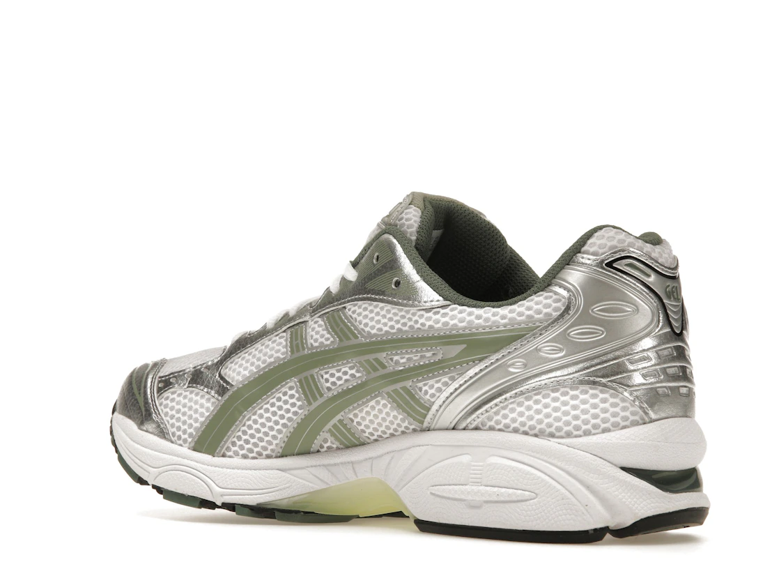 Vue 23 de ASICS Gel-Kayano 14 White Pure Silver Slate Grey Sage