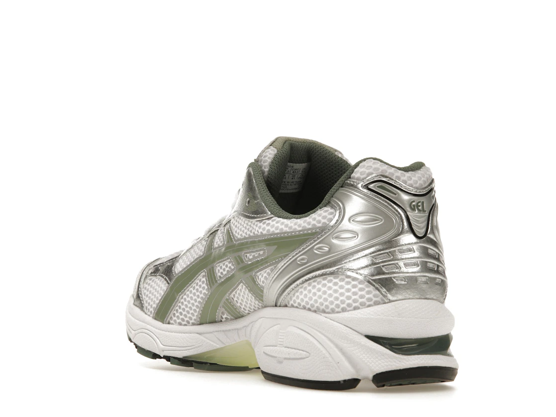 Vue 25 de ASICS Gel-Kayano 14 White Pure Silver Slate Grey Sage