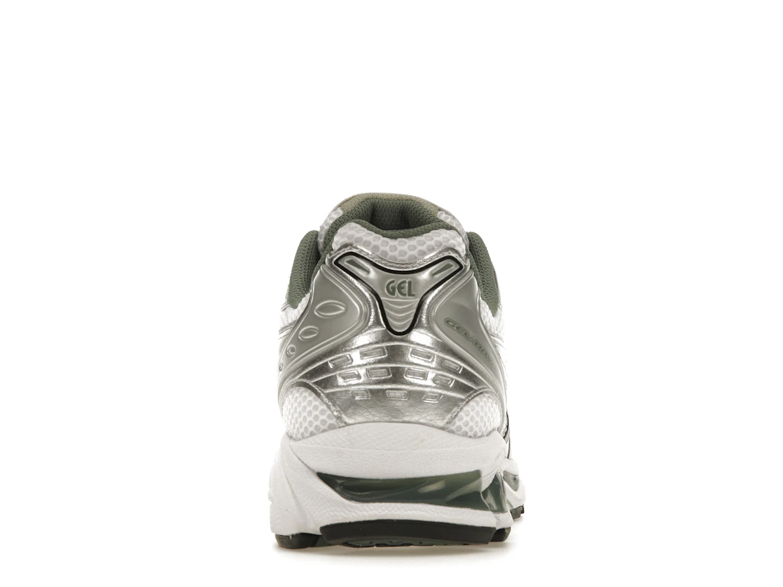 Vue 28 de ASICS Gel-Kayano 14 White Pure Silver Slate Grey Sage