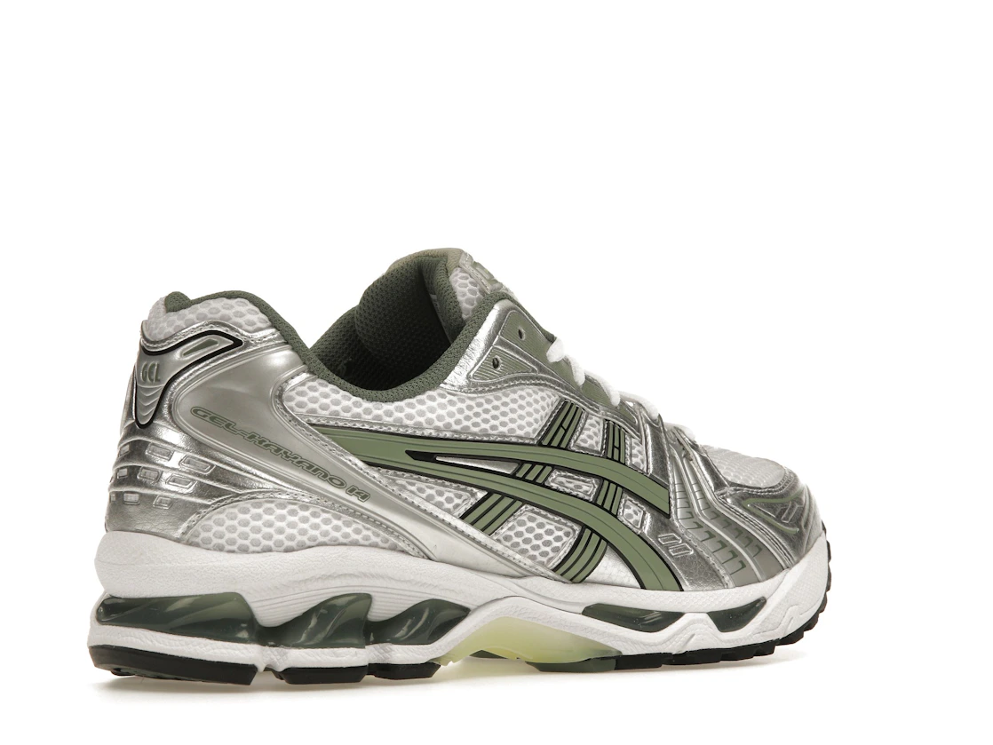 Vue 33 de ASICS Gel-Kayano 14 White Pure Silver Slate Grey Sage