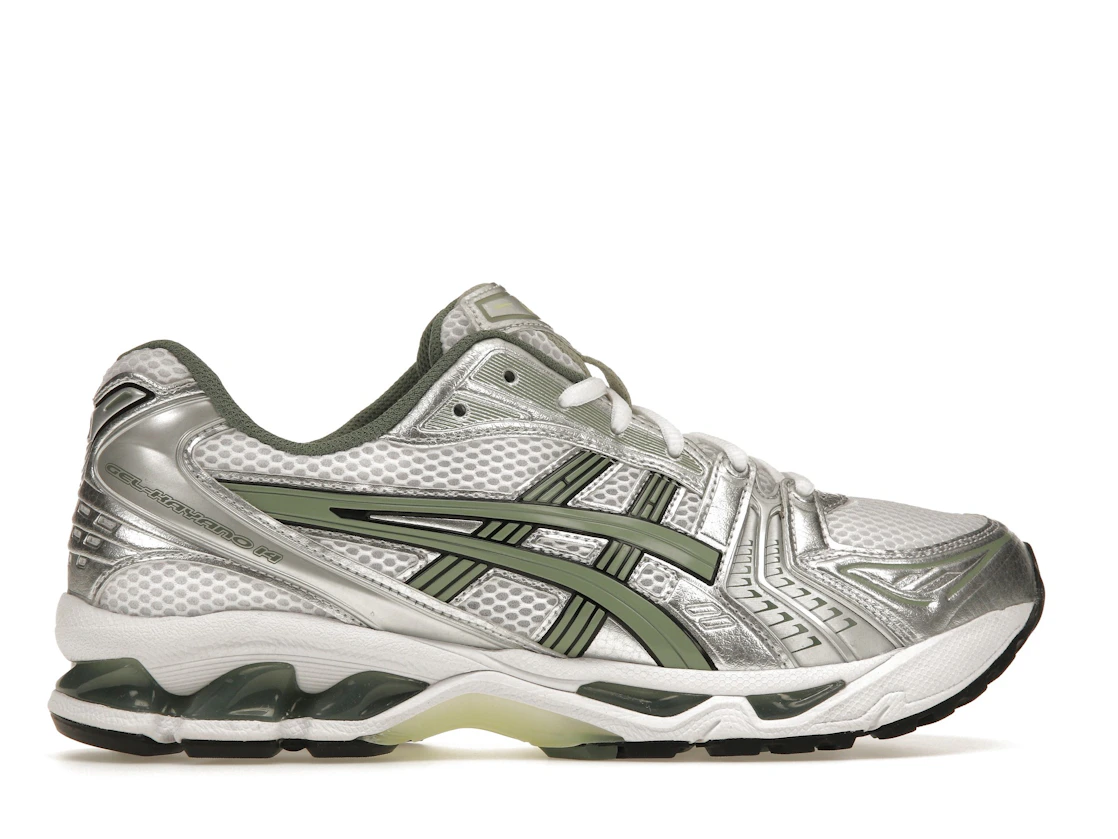 Vue 36 de ASICS Gel-Kayano 14 White Pure Silver Slate Grey Sage