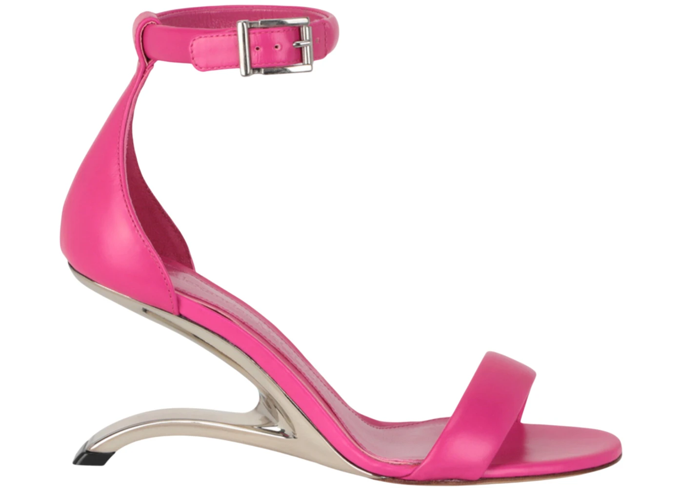 Alexander McQueen Arc High Heel Sandals Pink Silver 