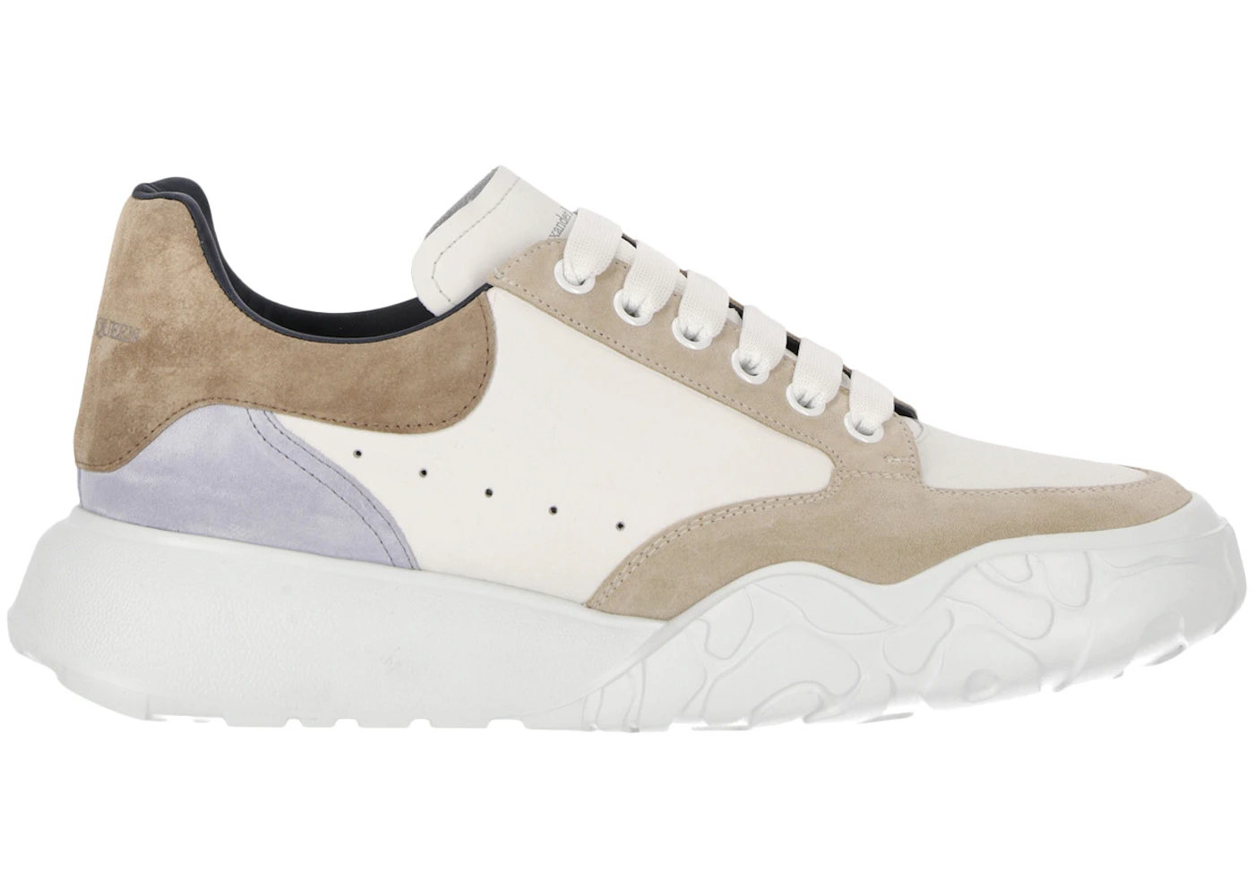 Alexander McQueen Court Trainers White Beige Lavender
