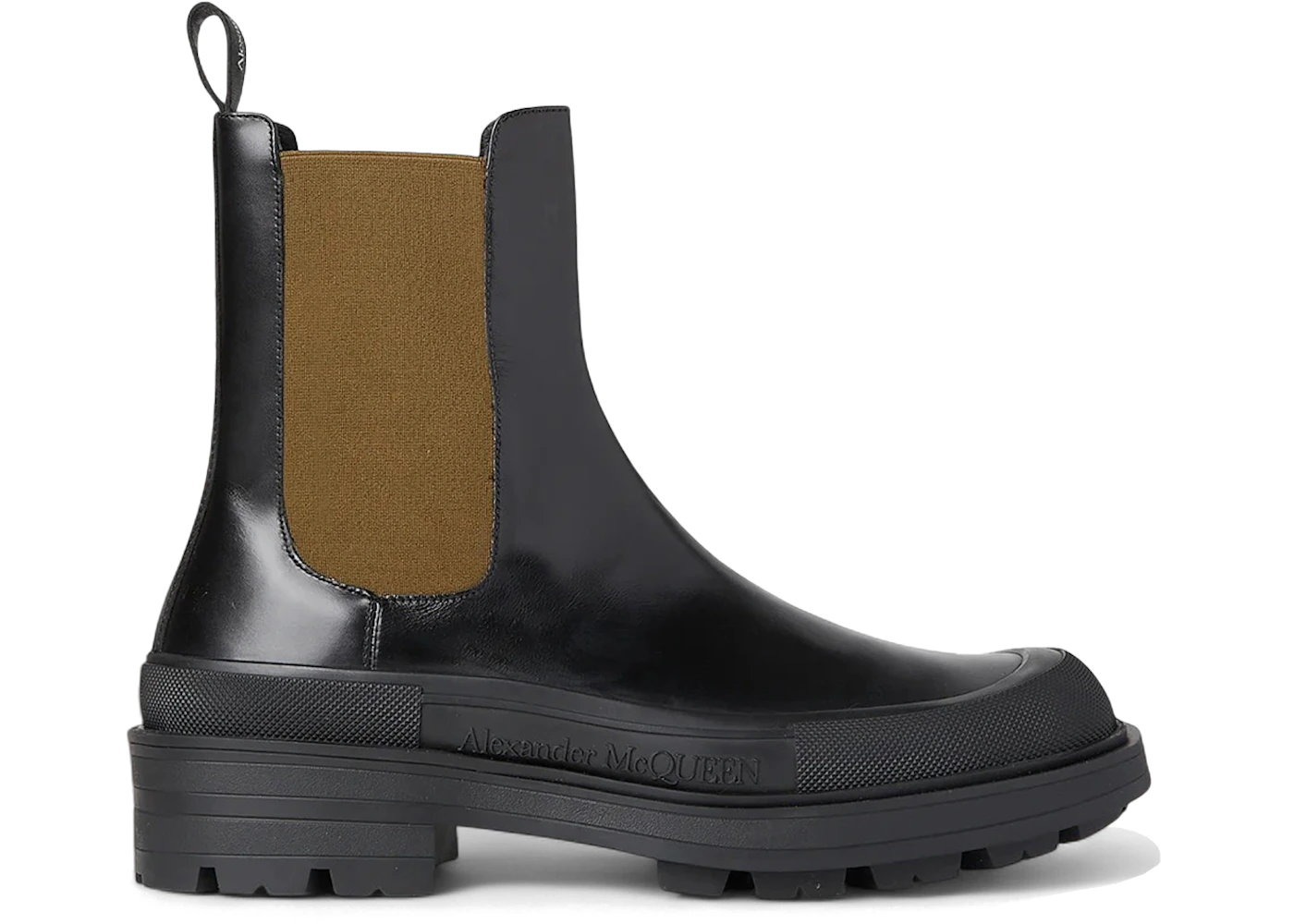 Alexander McQueen Stack Chelsea Boot Black Brown