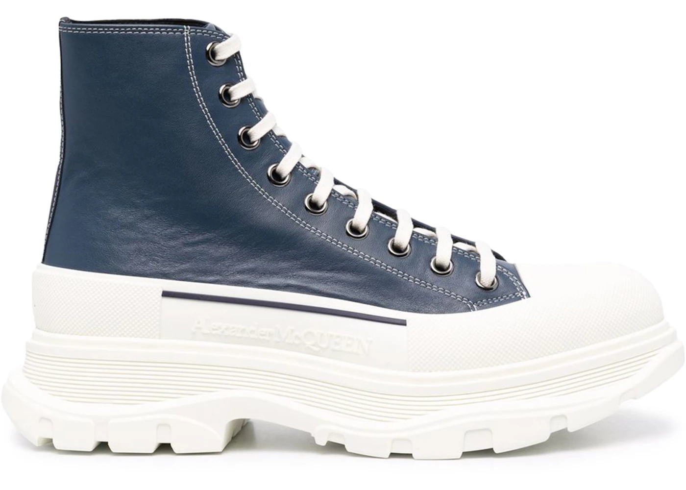 Alexander McQueen Tread Slick Boot Blue White