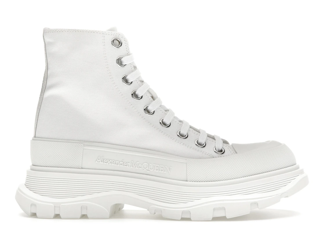 Vue 1 de Alexander McQueen Tread Slick Boot Canvas White White 
