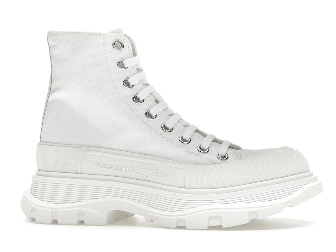 Vue 2 de Alexander McQueen Tread Slick Boot Canvas White White 