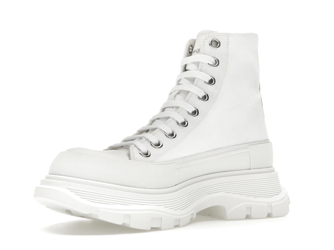 Vue 15 de Alexander McQueen Tread Slick Boot Canvas White White 