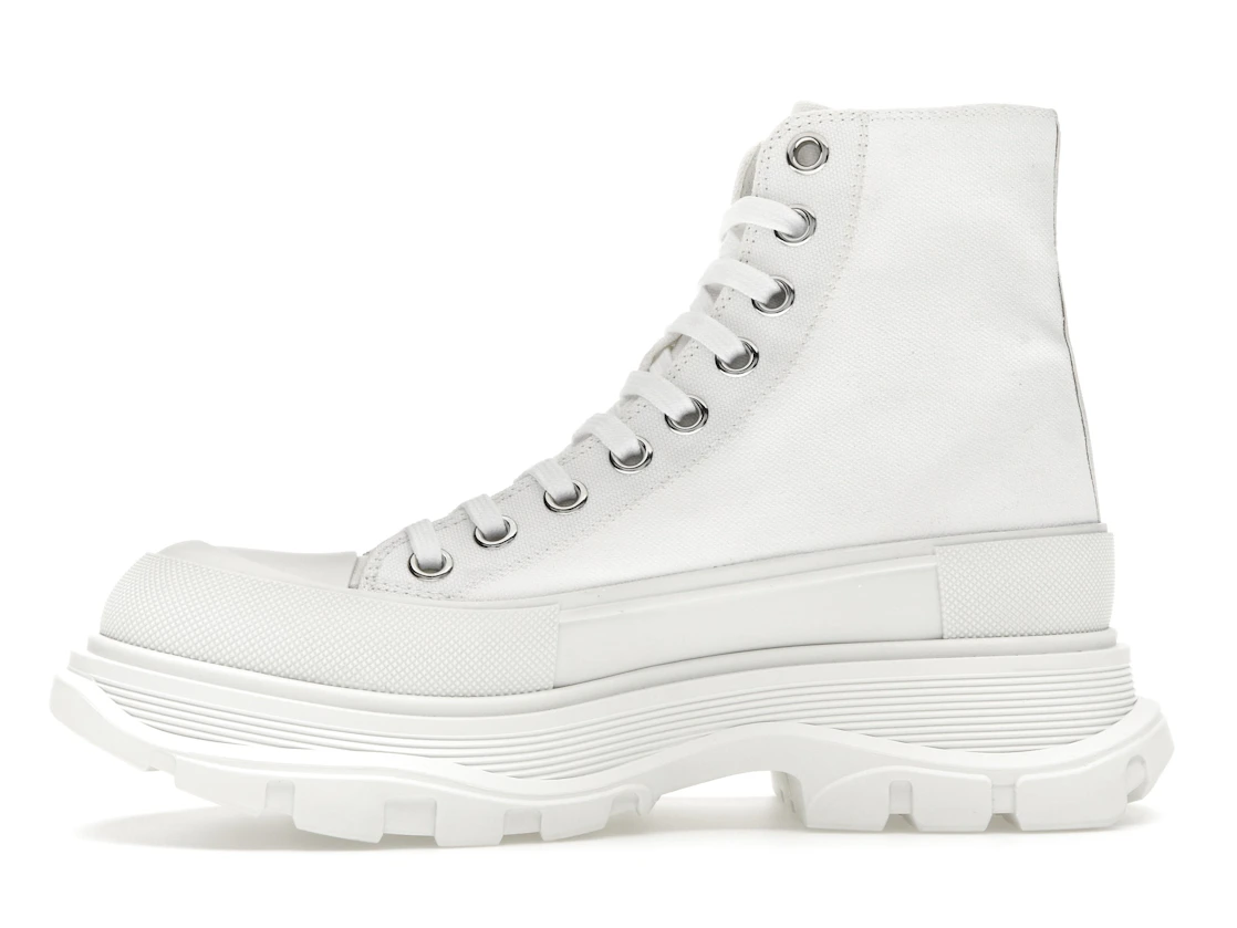 Vue 18 de Alexander McQueen Tread Slick Boot Canvas White White 