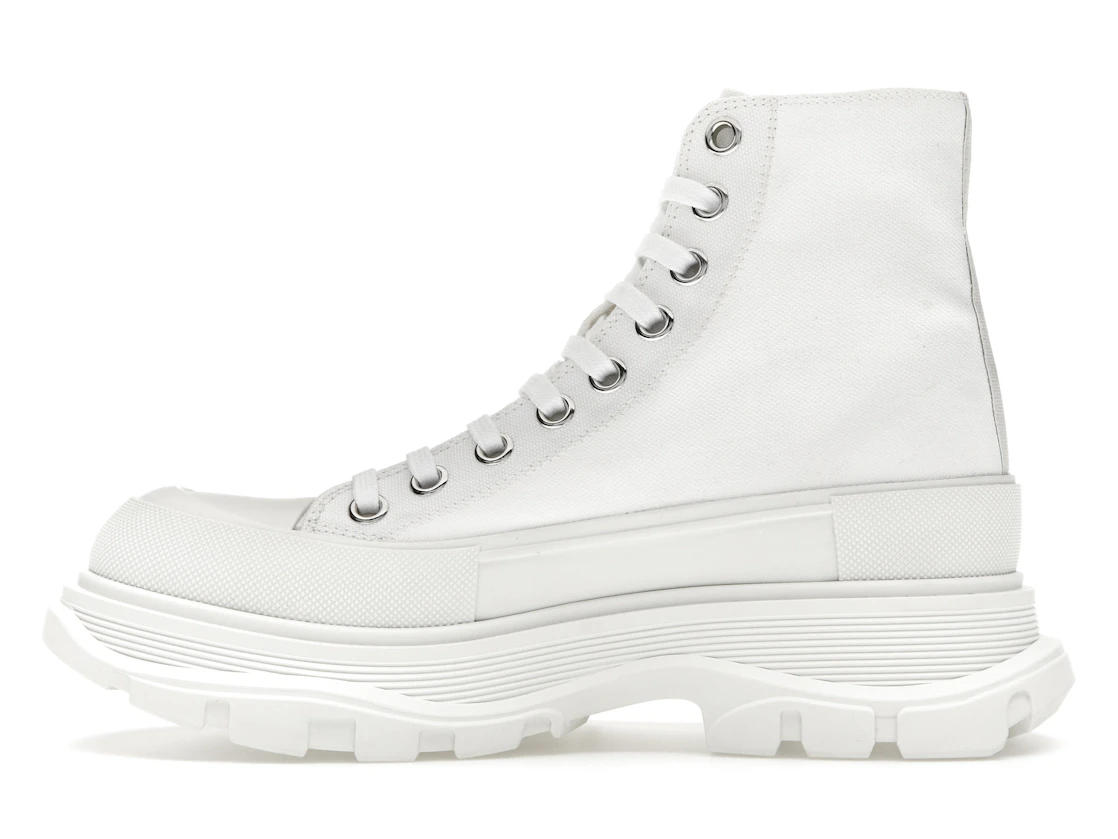Vue 19 de Alexander McQueen Tread Slick Boot Canvas White White 