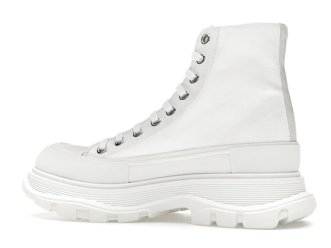 Vue 21 de Alexander McQueen Tread Slick Boot Canvas White White 