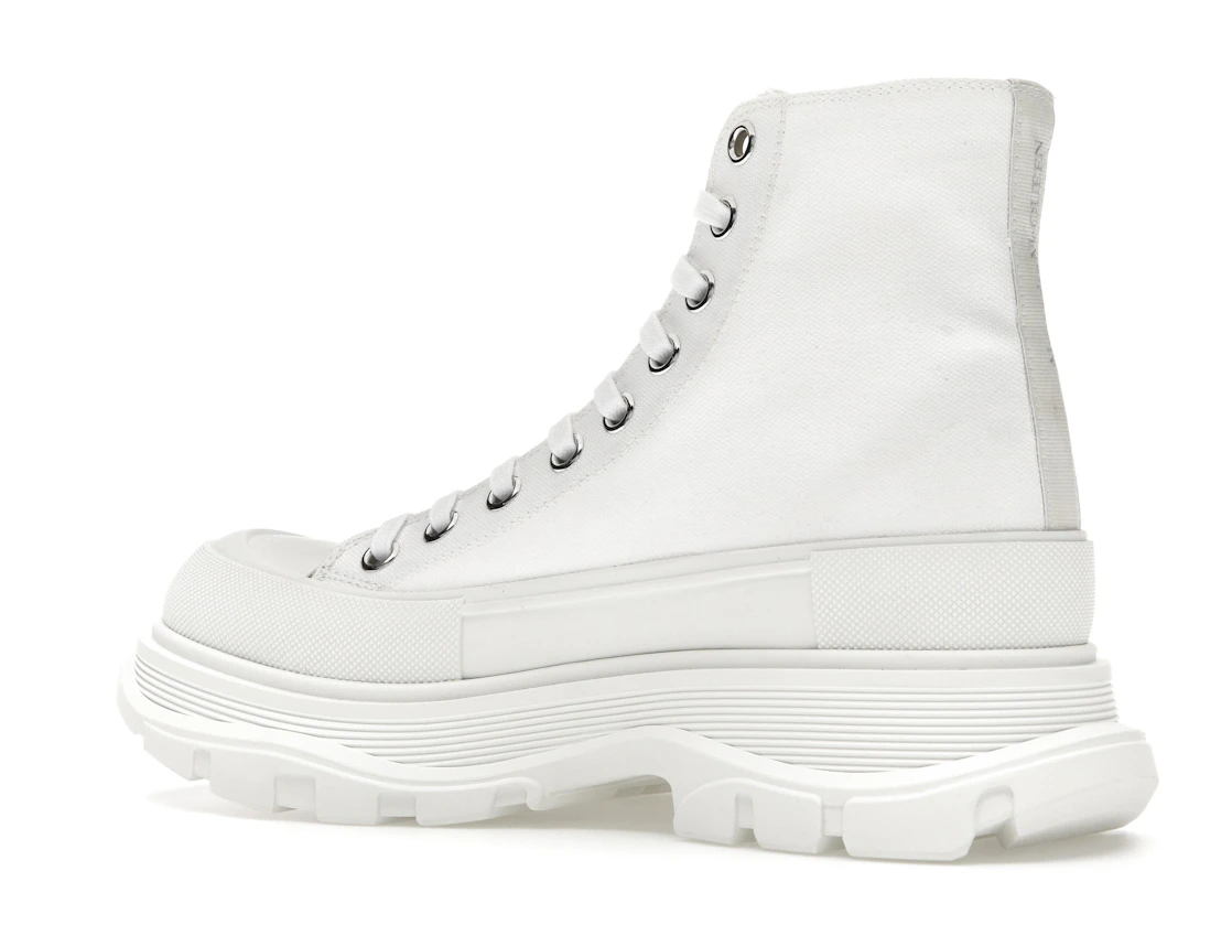 Vue 22 de Alexander McQueen Tread Slick Boot Canvas White White 