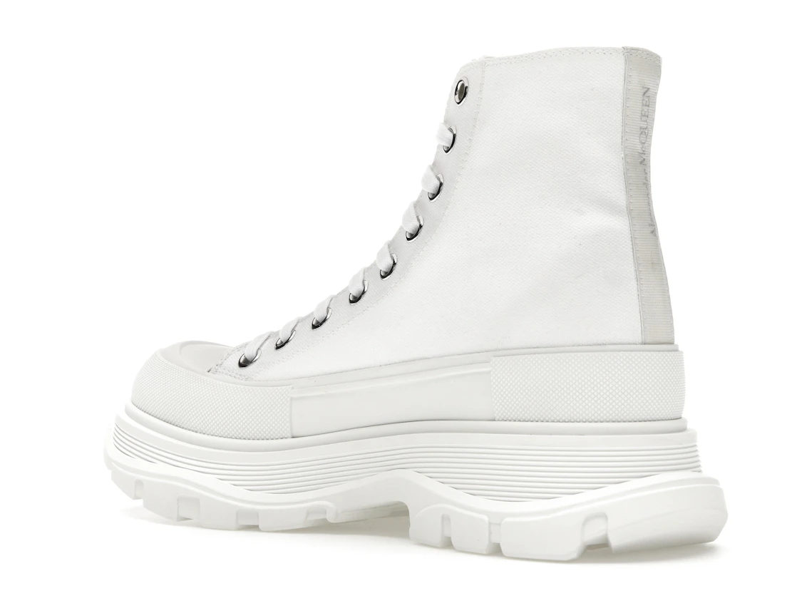 Vue 23 de Alexander McQueen Tread Slick Boot Canvas White White 