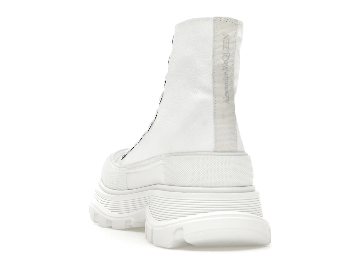 Vue 26 de Alexander McQueen Tread Slick Boot Canvas White White 