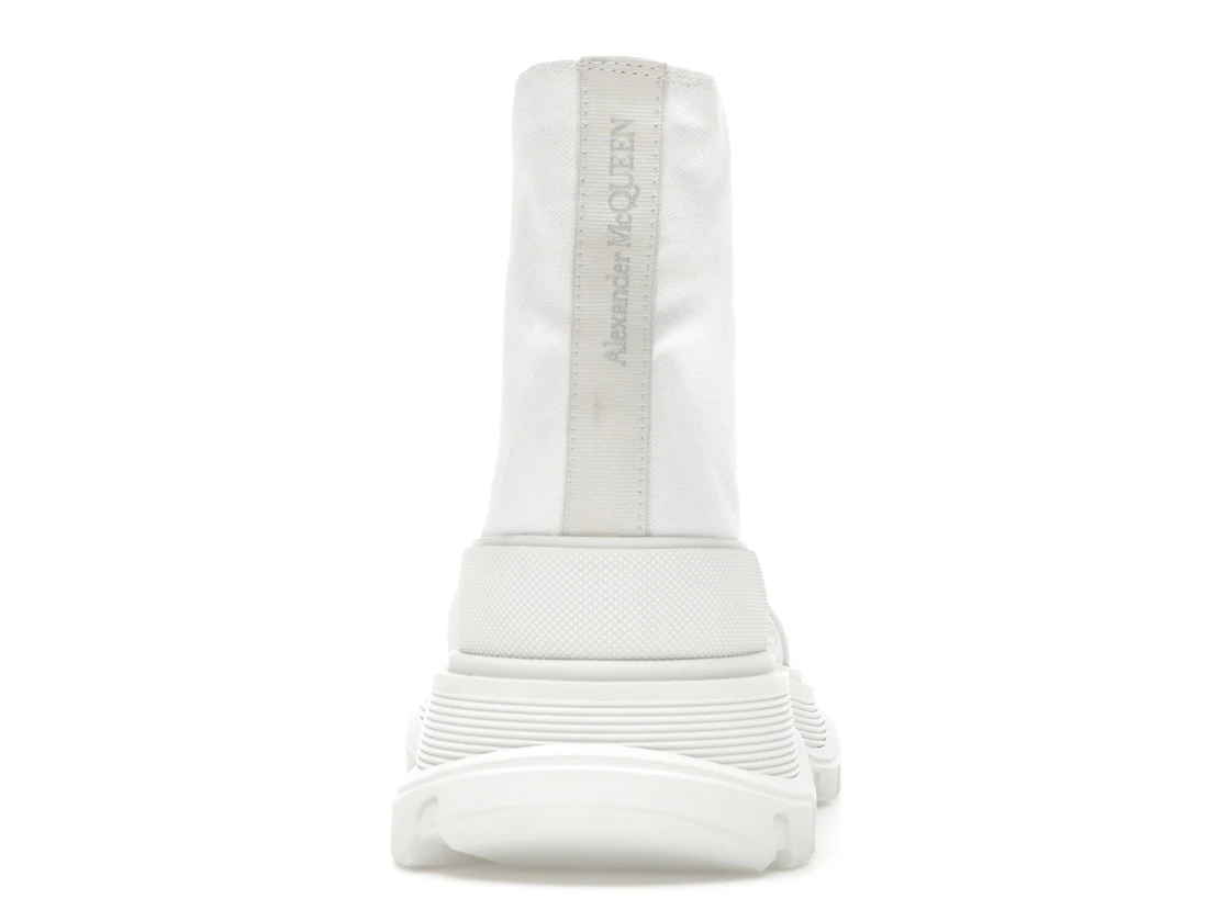 Vue 28 de Alexander McQueen Tread Slick Boot Canvas White White 