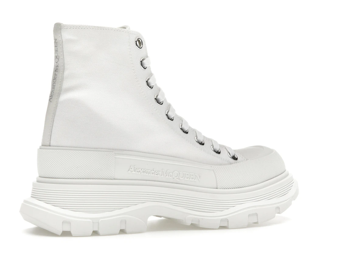Vue 34 de Alexander McQueen Tread Slick Boot Canvas White White 