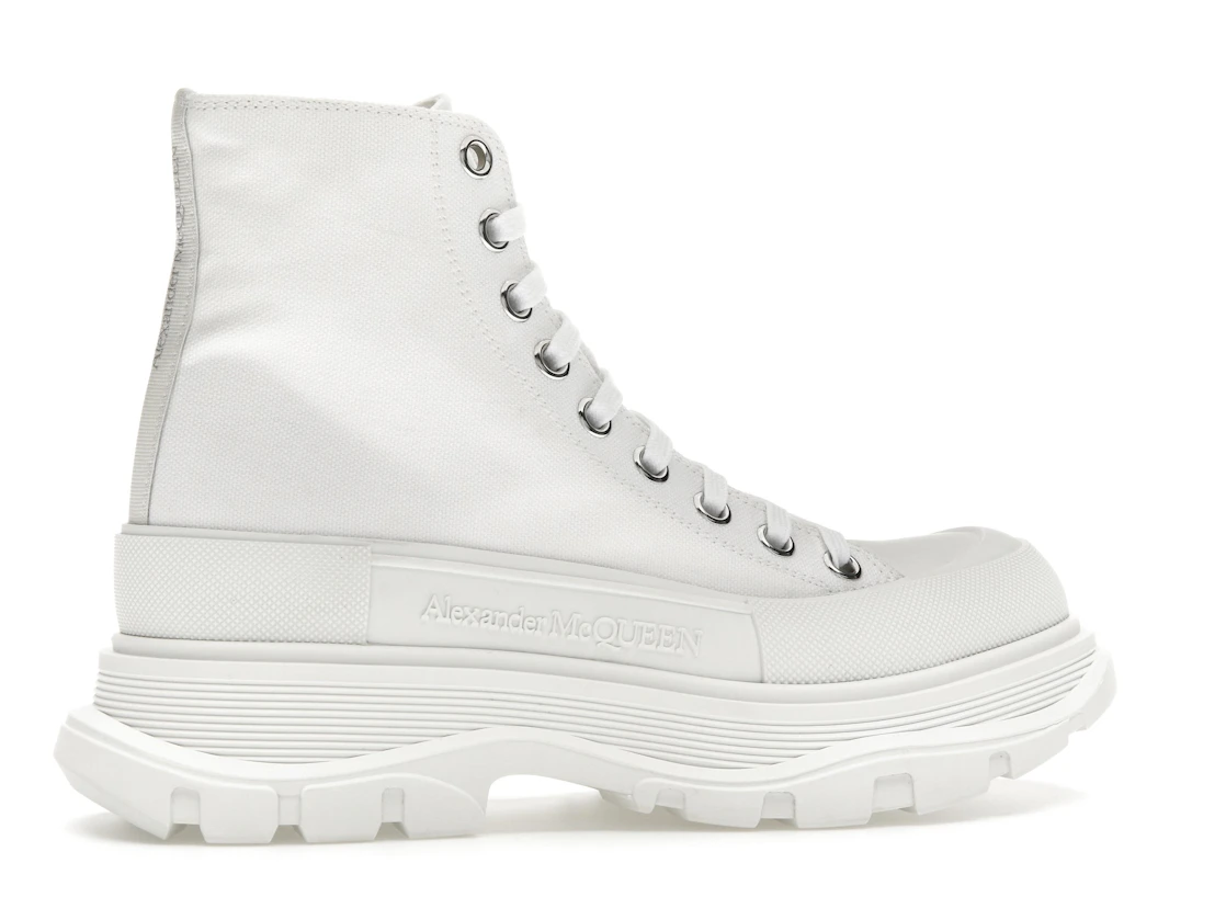 Vue 35 de Alexander McQueen Tread Slick Boot Canvas White White 