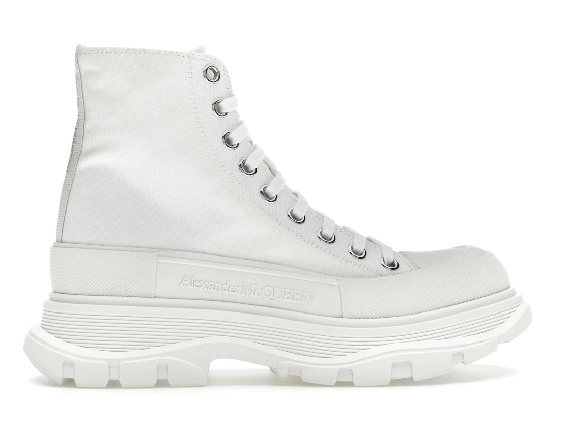 Vue 36 de Alexander McQueen Tread Slick Boot Canvas White White 