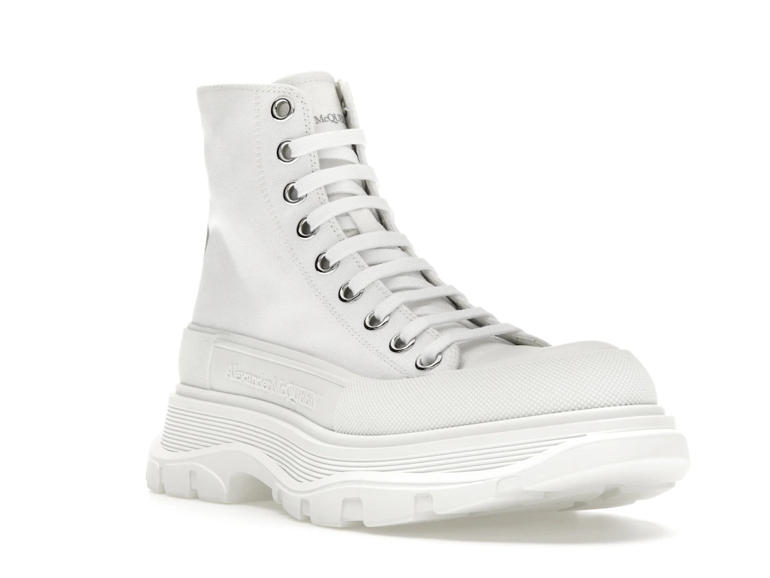 Vue 6 de Alexander McQueen Tread Slick Boot Canvas White White 