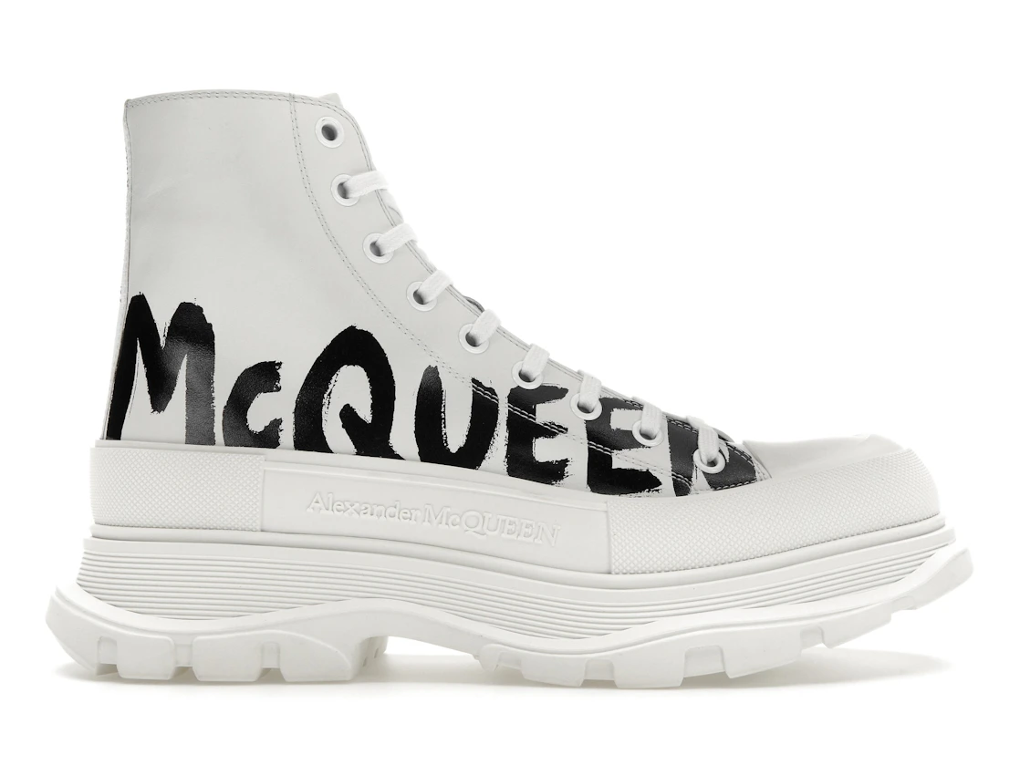 Vue 1 de Alexander McQueen Tread Slick Boot Graffiti Optic White