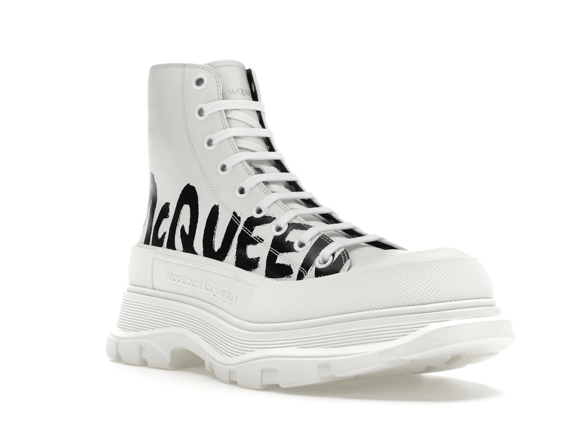 Vue 6 de Alexander McQueen Tread Slick Boot Graffiti Optic White