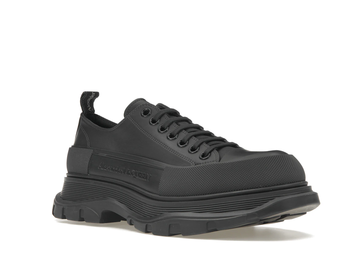 Vue 5 de Alexander McQueen Tread Slick Low Lace Up Leather Grey