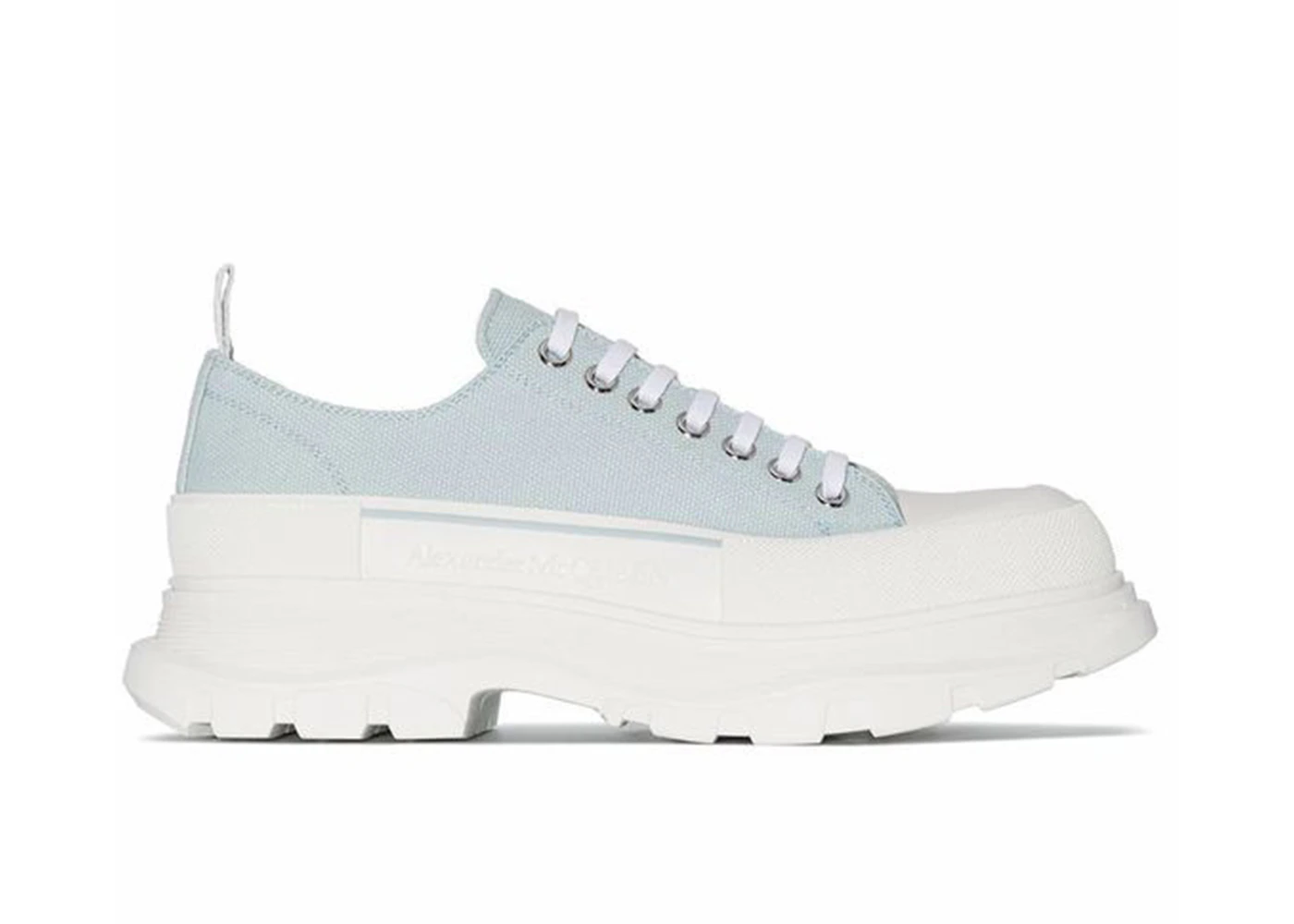 Alexander McQueen Tread Slick Low Lace Up Light Blue White
