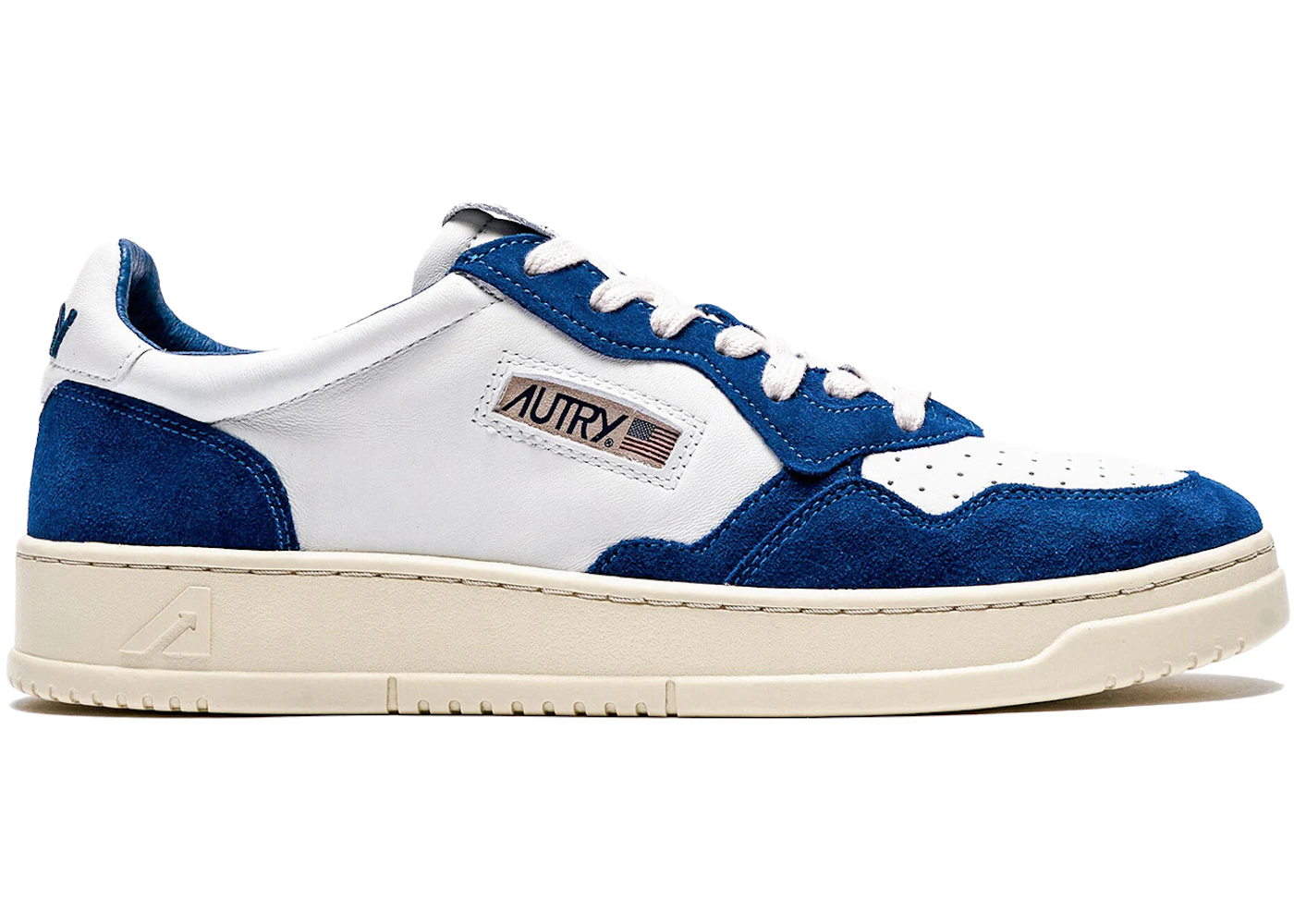Autry Open Leather Low White Academy Blue
