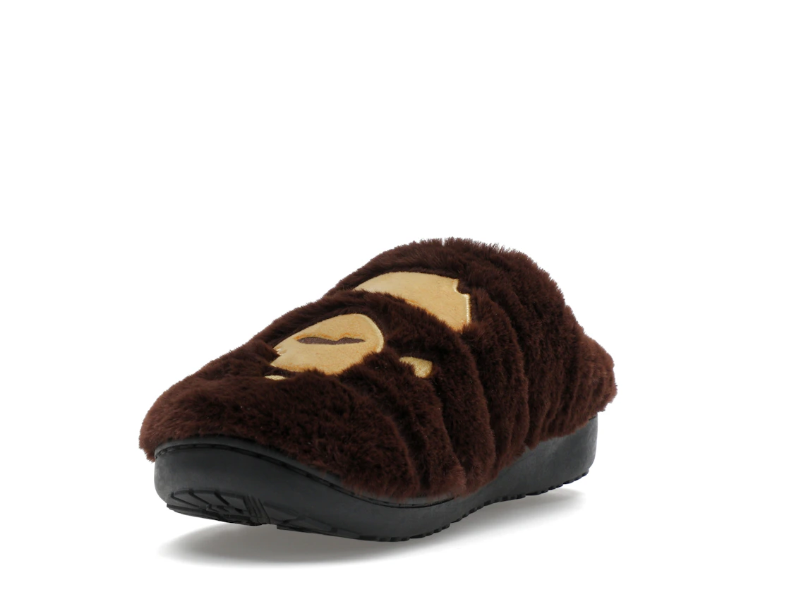 Vue 13 de A Bathing Ape Ape Head Puffer Sandals Subu Brown