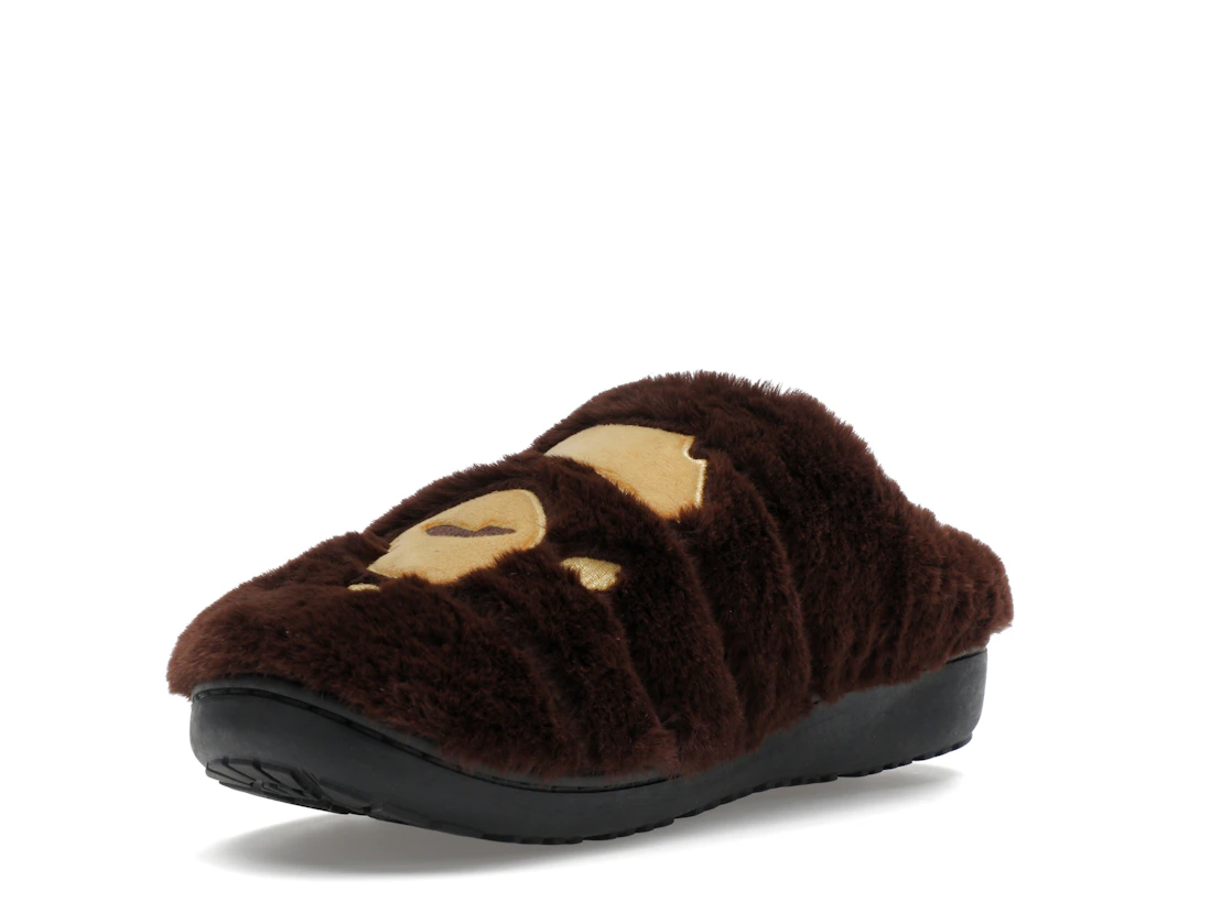 Vue 14 de A Bathing Ape Ape Head Puffer Sandals Subu Brown