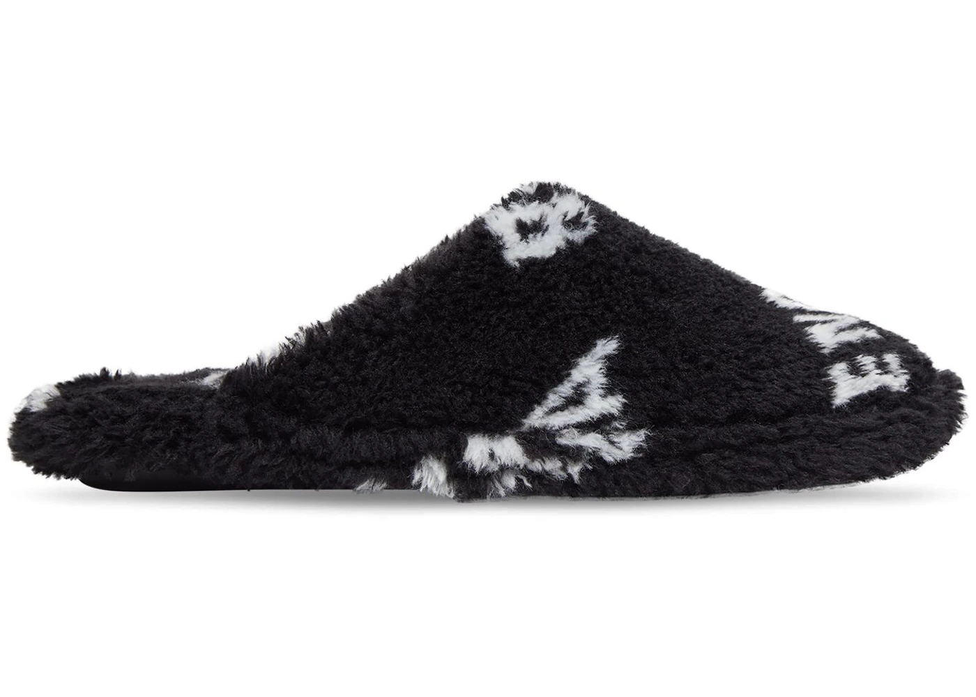Balenciaga Furry Closed AllOver Logo Black