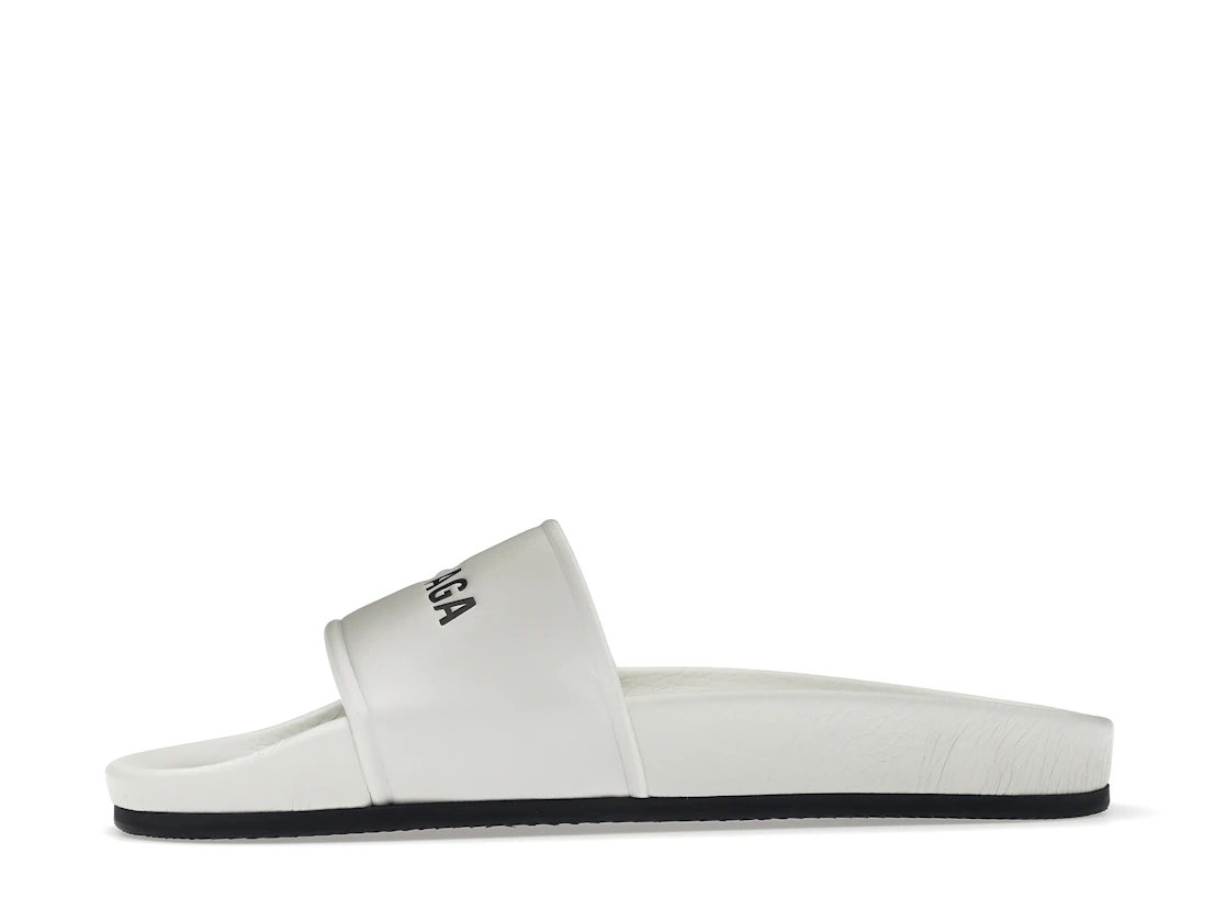 Vue 18 de Balenciaga Pool Slide White Black 