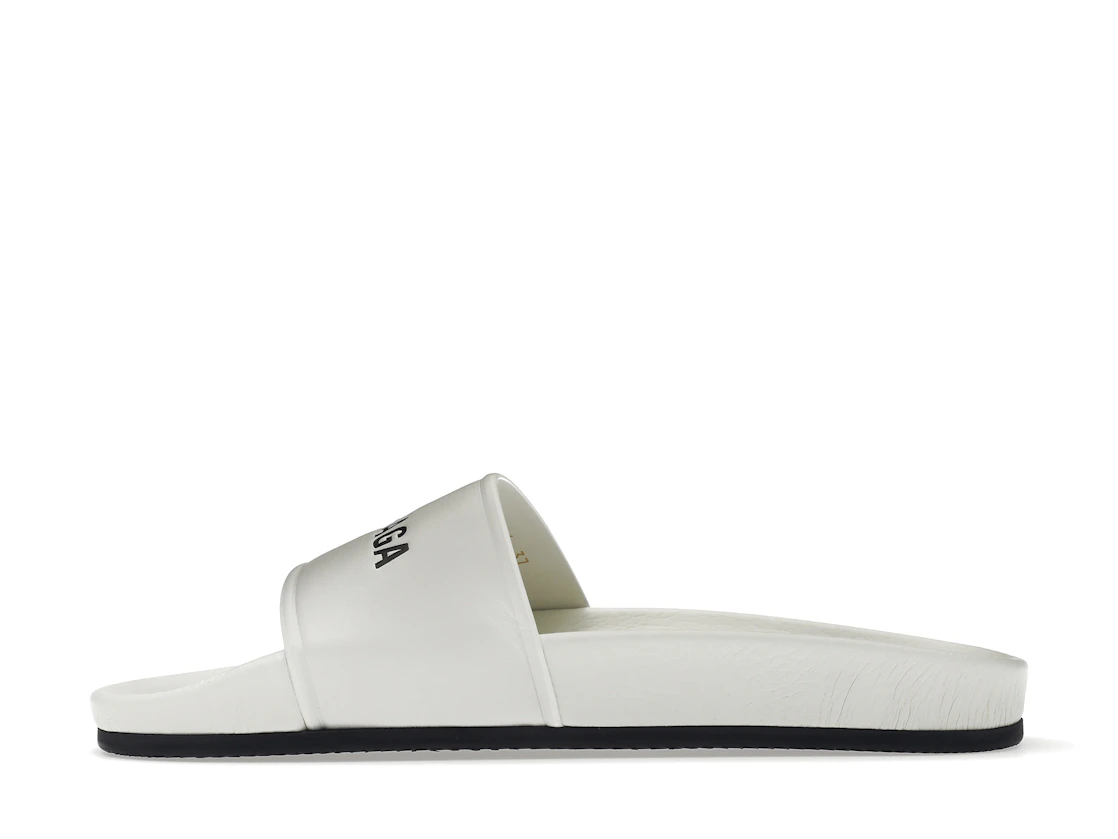 Vue 19 de Balenciaga Pool Slide White Black 