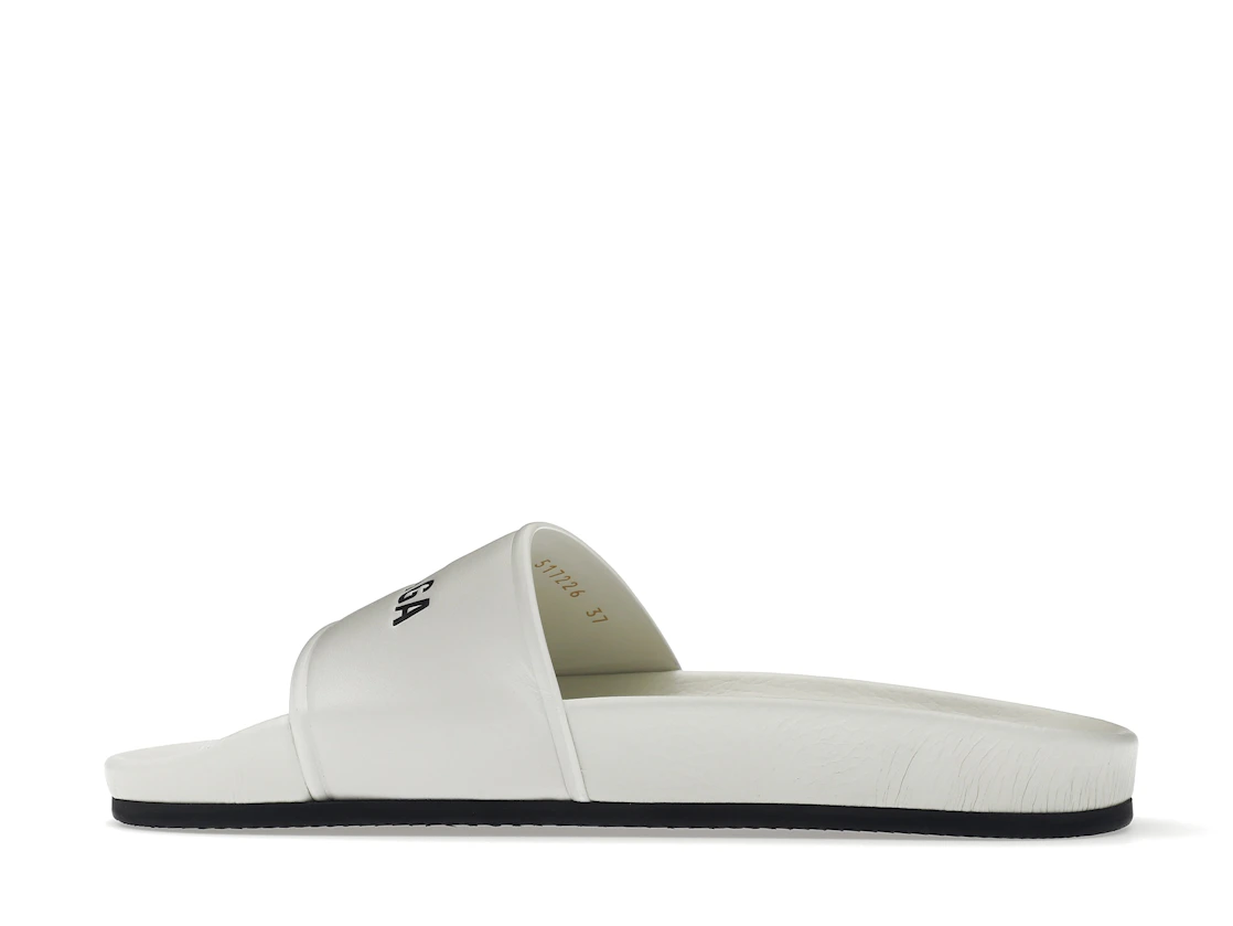 Vue 20 de Balenciaga Pool Slide White Black 