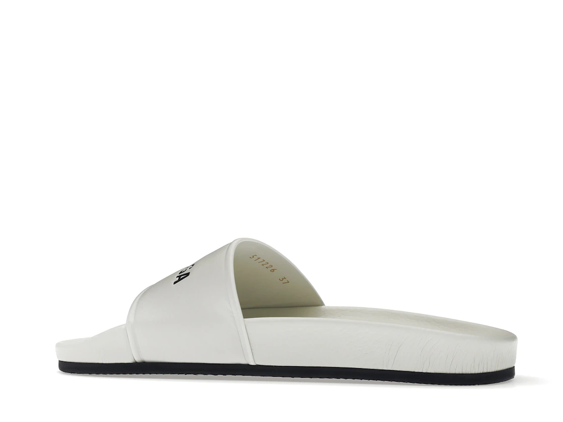 Vue 21 de Balenciaga Pool Slide White Black 