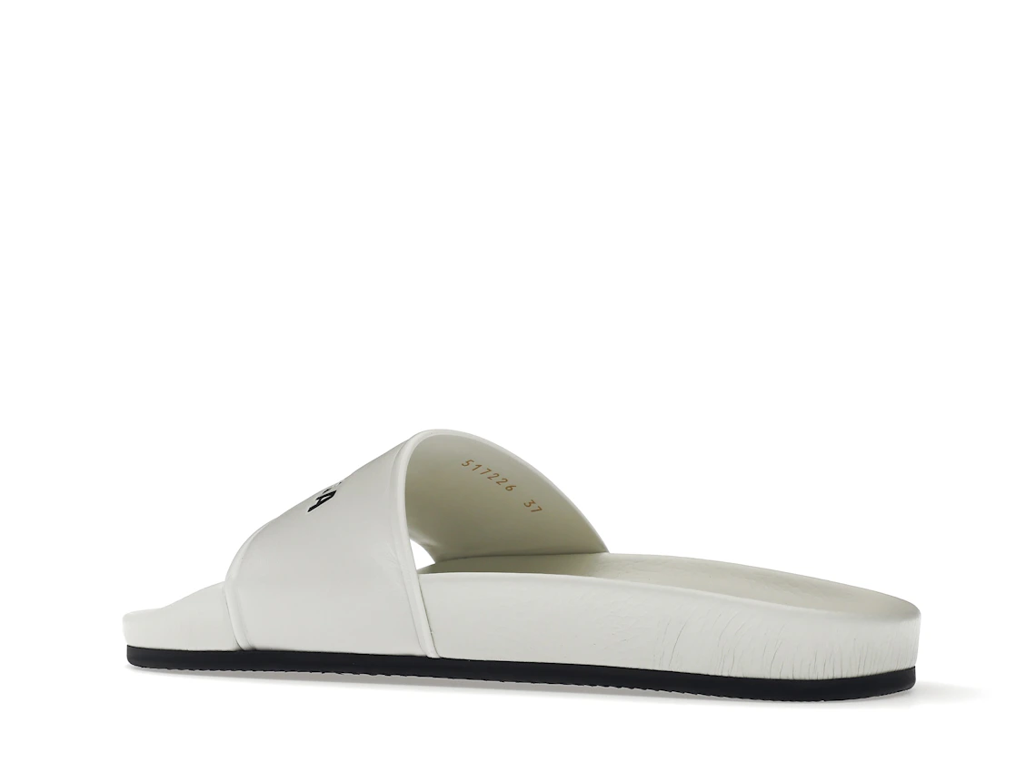 Vue 22 de Balenciaga Pool Slide White Black 