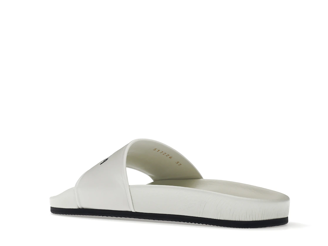 Vue 23 de Balenciaga Pool Slide White Black 