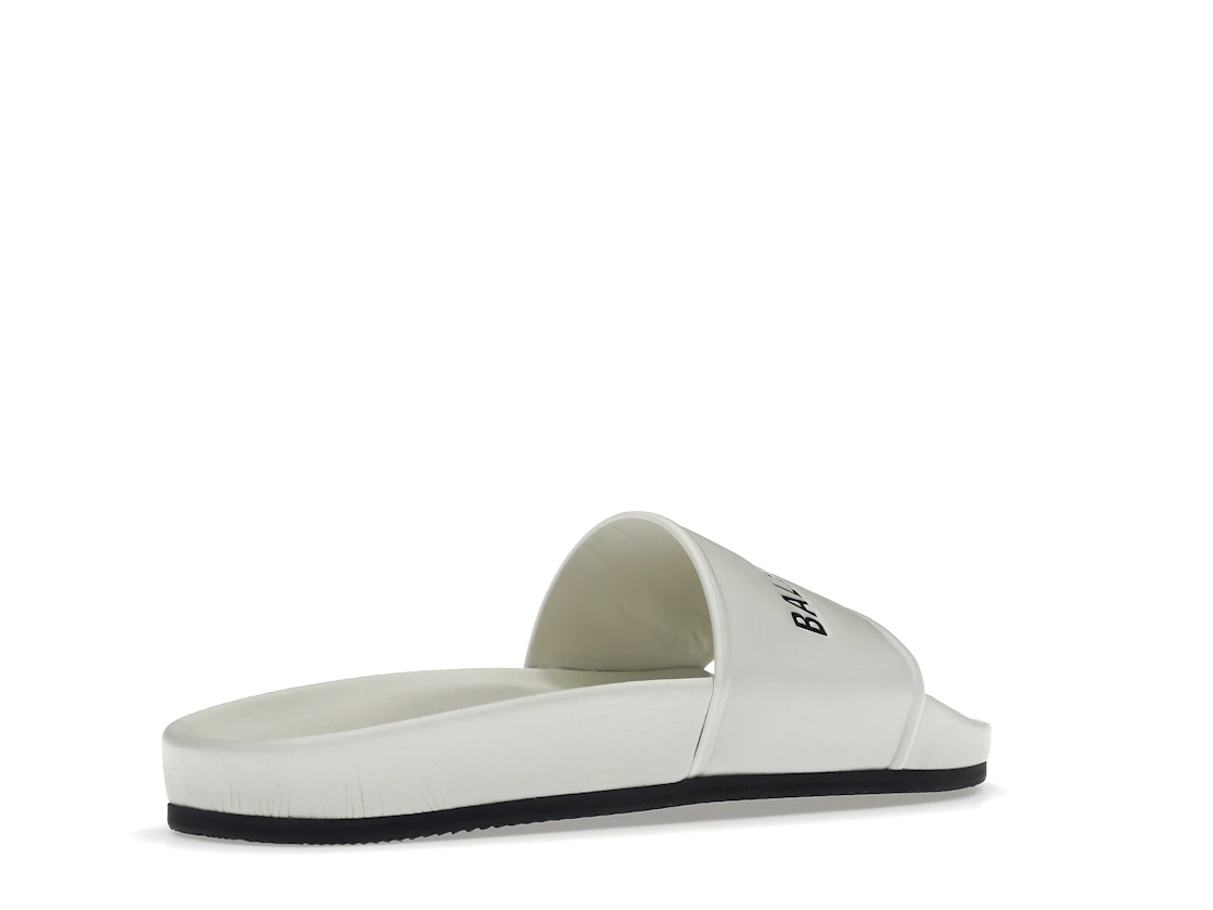 Vue 33 de Balenciaga Pool Slide White Black 