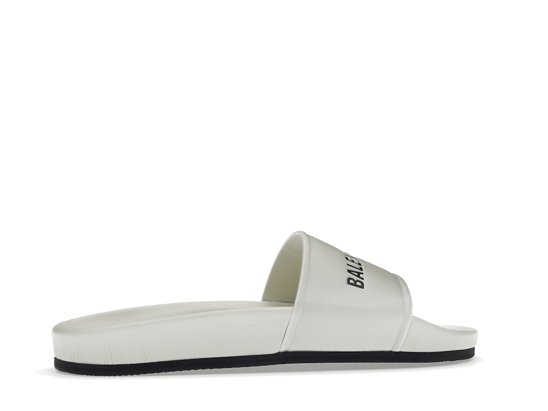 Vue 35 de Balenciaga Pool Slide White Black 