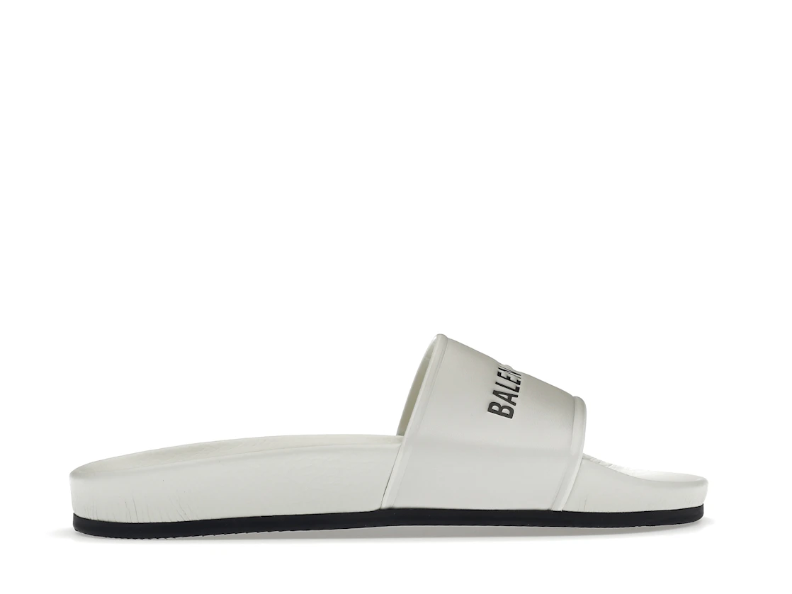 Vue 36 de Balenciaga Pool Slide White Black 