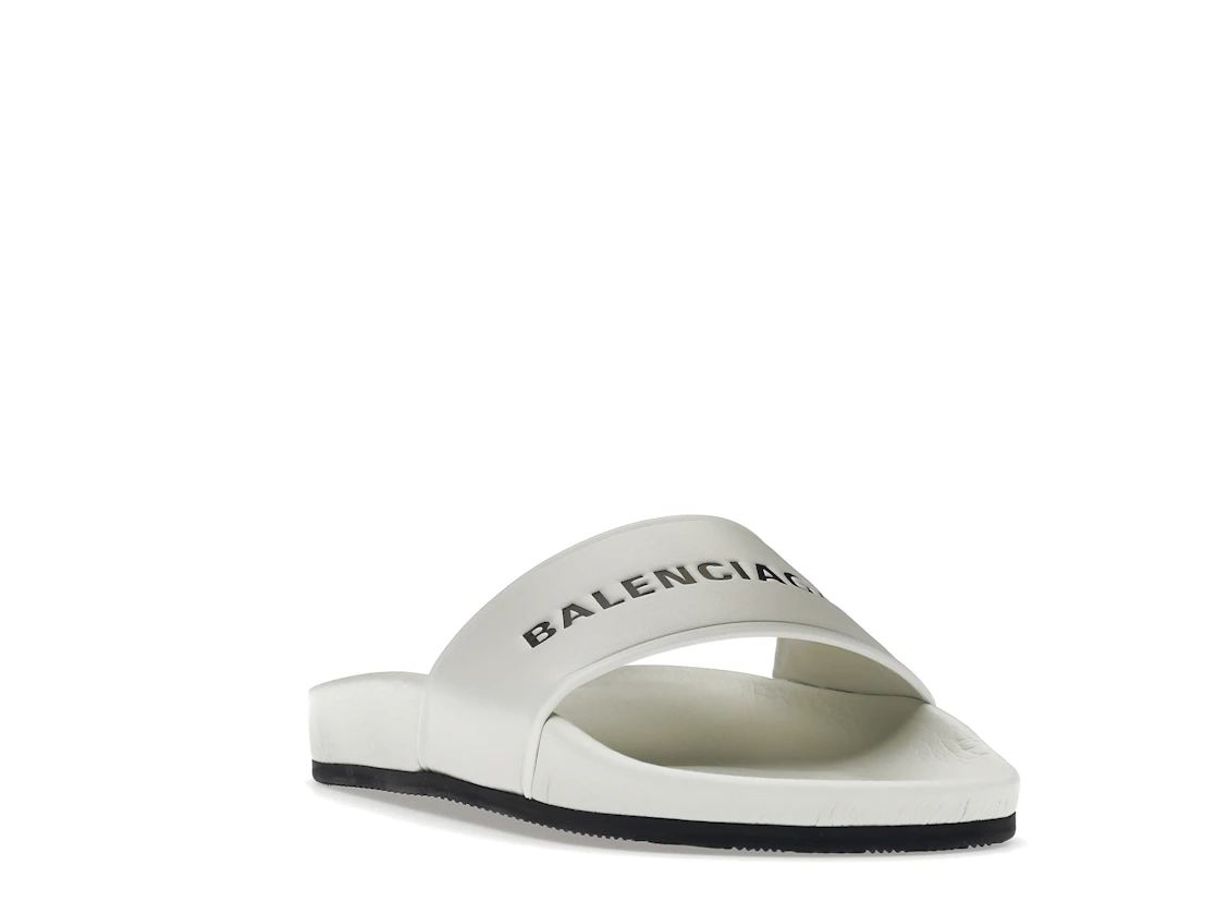 Vue 7 de Balenciaga Pool Slide White Black 