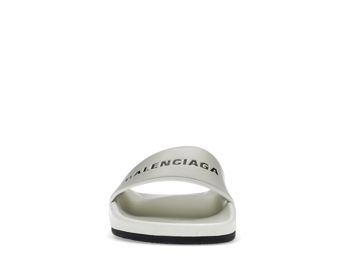 Vue 10 de Balenciaga Pool Slide White Black 