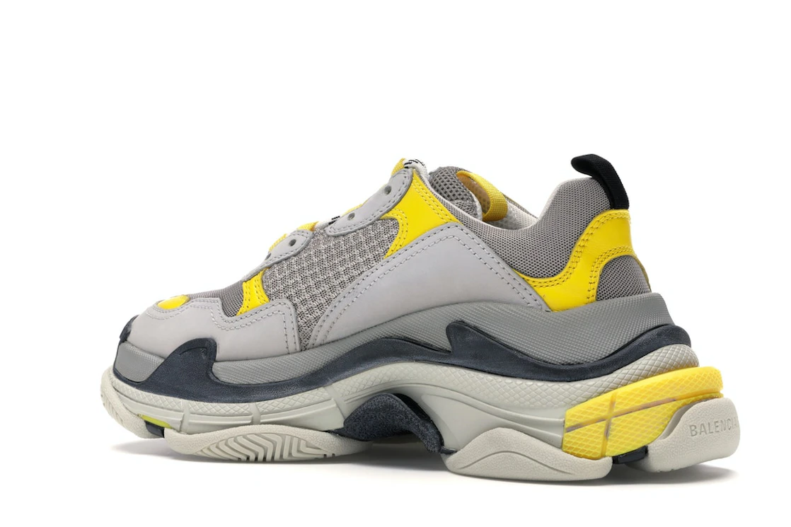 Vue 22 de Balenciaga Triple S Grey Yellow 