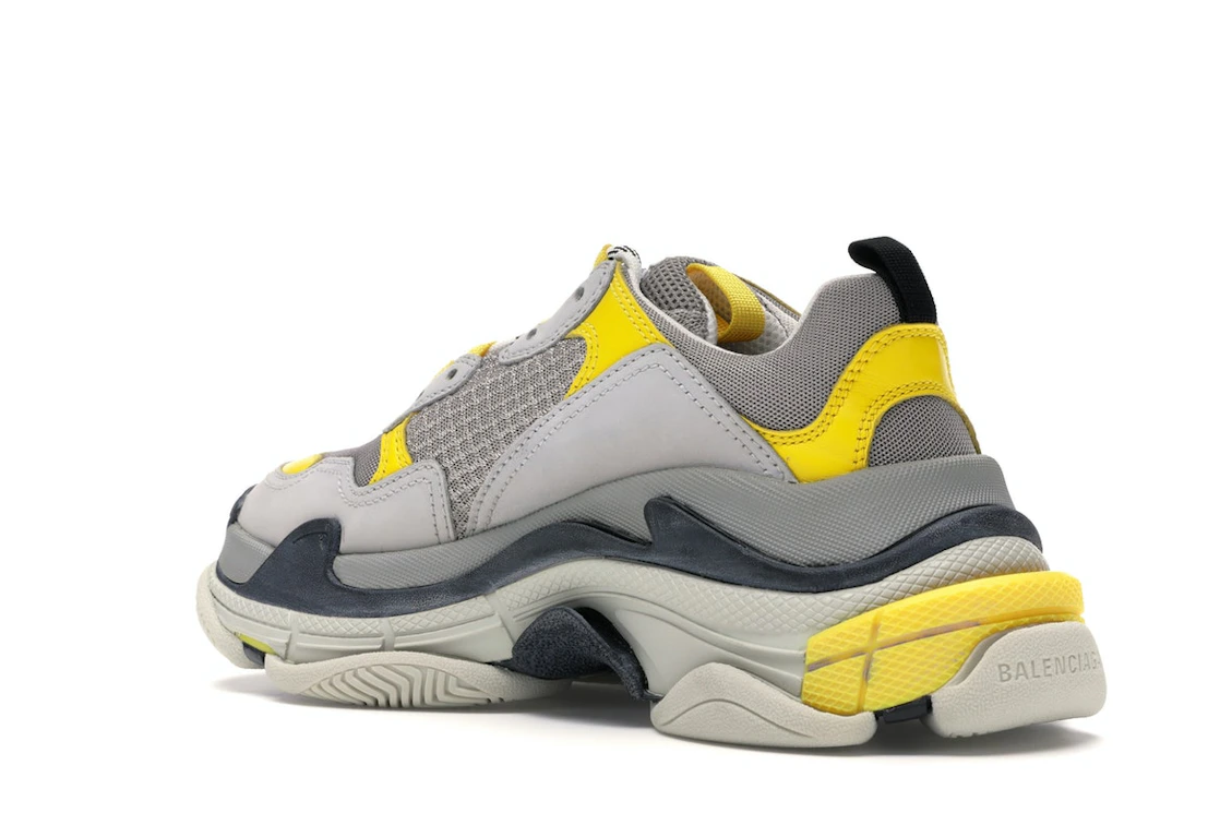 Vue 23 de Balenciaga Triple S Grey Yellow 