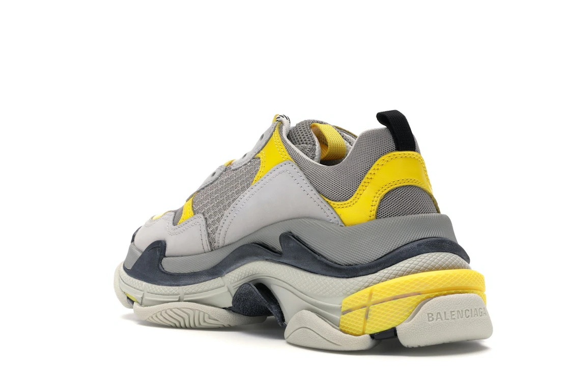 Vue 24 de Balenciaga Triple S Grey Yellow 