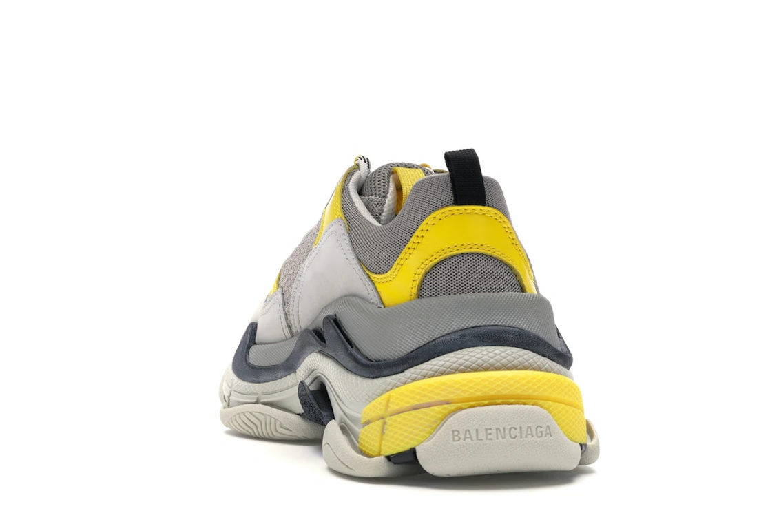 Vue 26 de Balenciaga Triple S Grey Yellow 