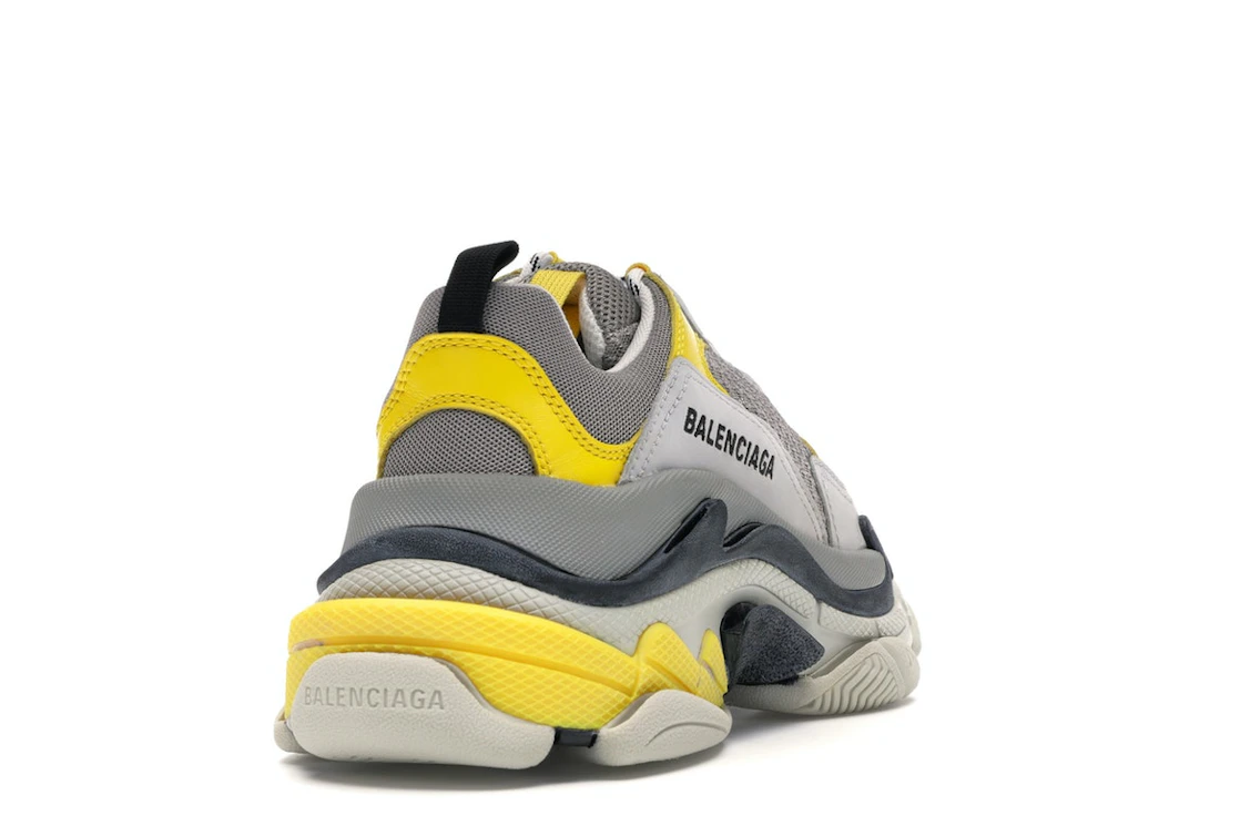 Vue 30 de Balenciaga Triple S Grey Yellow 