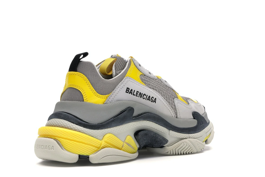 Vue 32 de Balenciaga Triple S Grey Yellow 